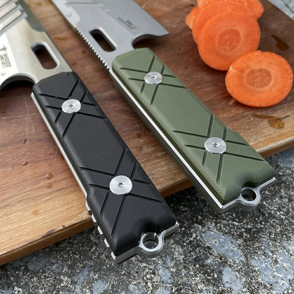 SHOOZIZ™ HAN217-GGS,5.69" DC53 Steel Satin Fixed Blade,G10 Handle