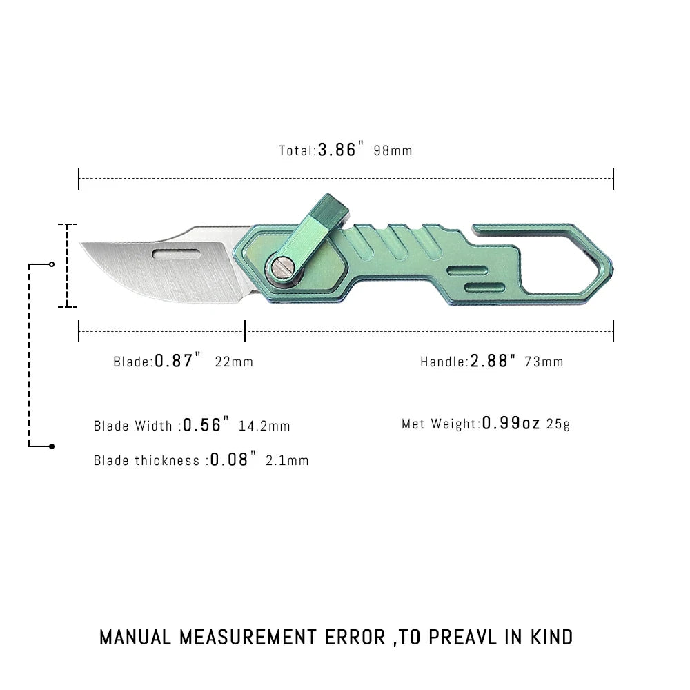 SHOOZIZ™ HAN218-GTSB,0.87"M390 Steel Satin Blade,Ti Handle
