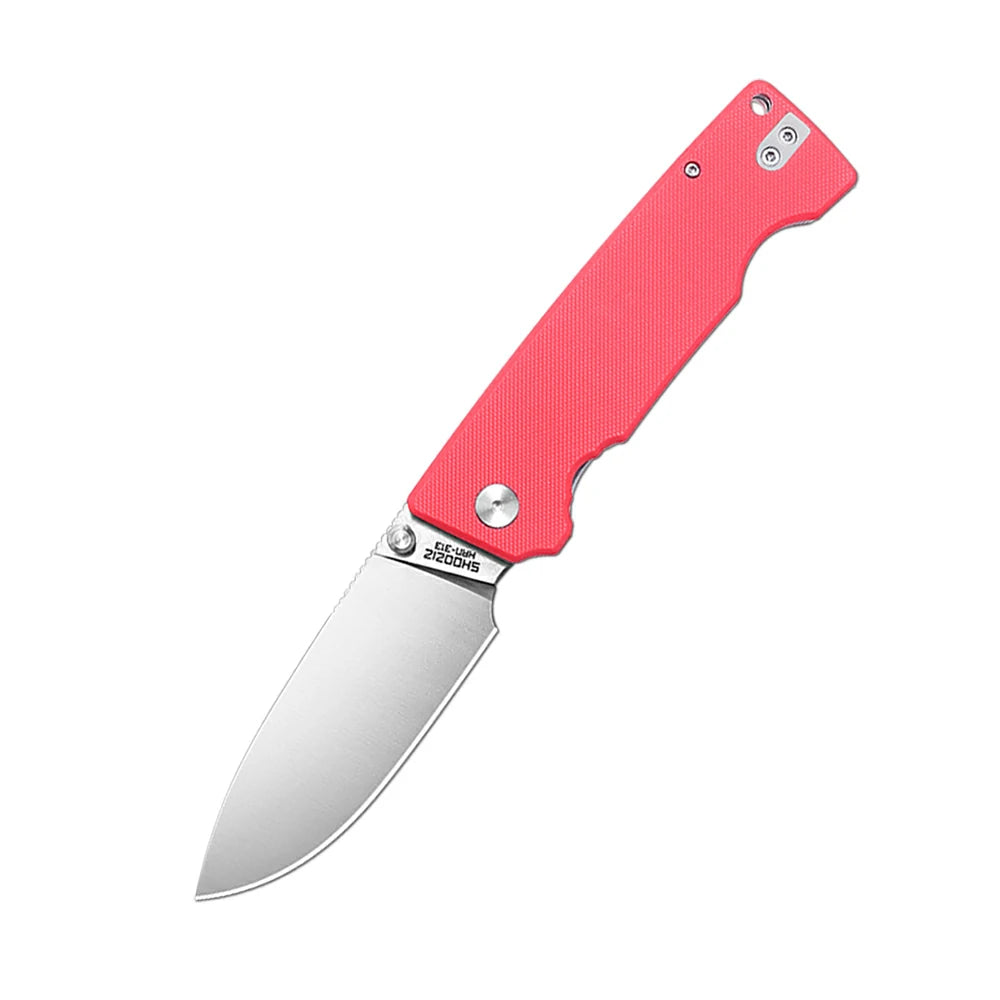 SHOOZIZ™ HAN313-RGS,Liner Lock,3.51"14C28N Steel Satin Blade,Red G10 Handle