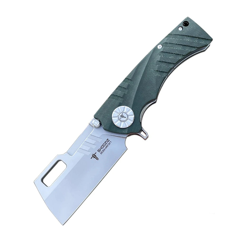 SHOOZIZ™ HAN317-GMSt,Liner Lock,3.73"DC53 Steel Stonewash Blade,Micarta Handle