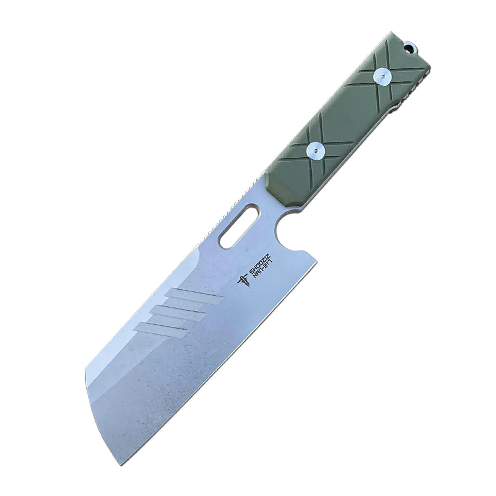 SHOOZIZ™ HAN217-GGSt,5.69" DC53 Steel Stonewash Fixed Blade,G10 Handle
