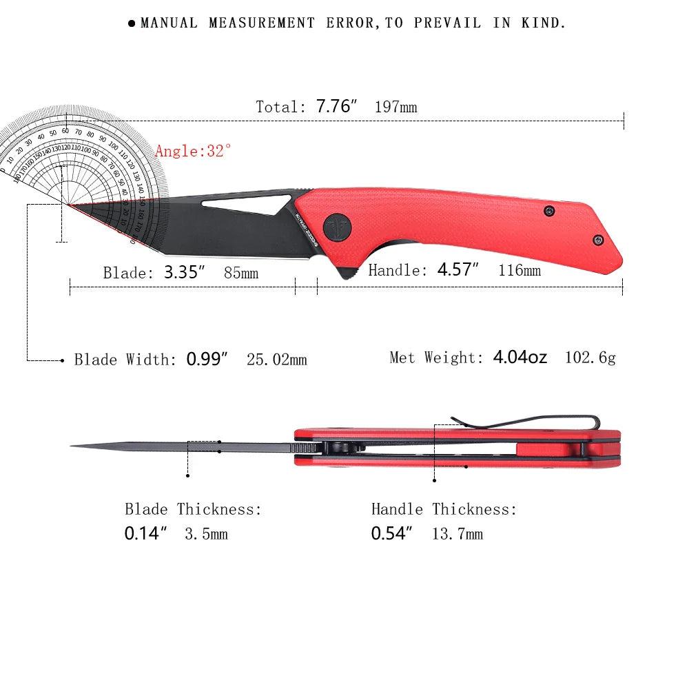 SHOOZIZ™ OPERATOR-RGB,Liner Lock,3.35"14C28N Steel Black PVD Blade,G10 Handle