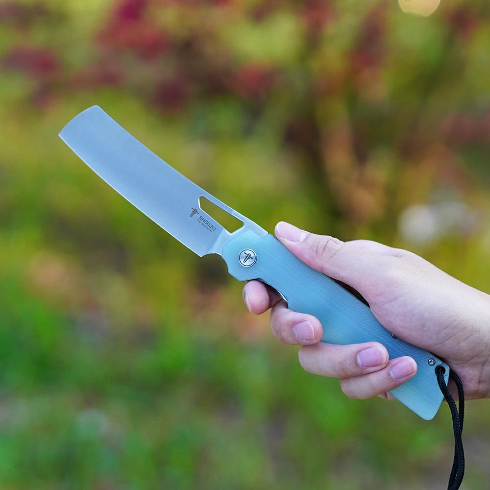 SHOOZIZ™ XUN119A-JGS,Liner Lock,3.98"D2 Steel Satin Blade,Jade G10 Handle
