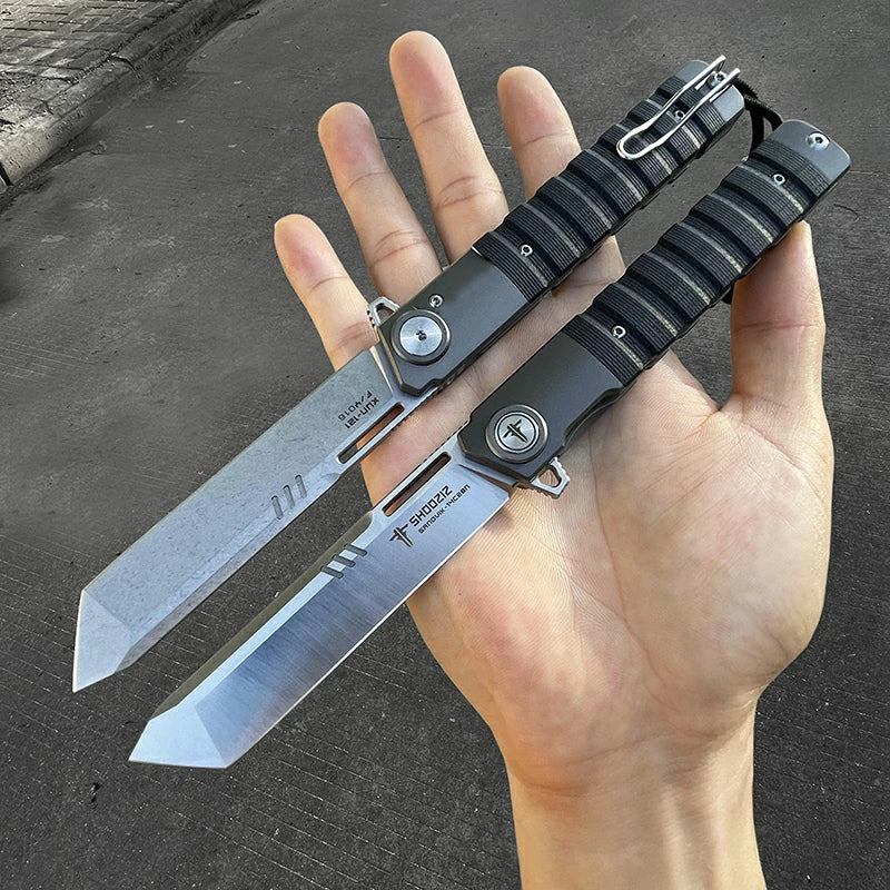 SHOOZIZ™ XUN121-BGSt,Frame Lock,3.74"14C28N Steel Stonewash Blade,Black G10 Handle