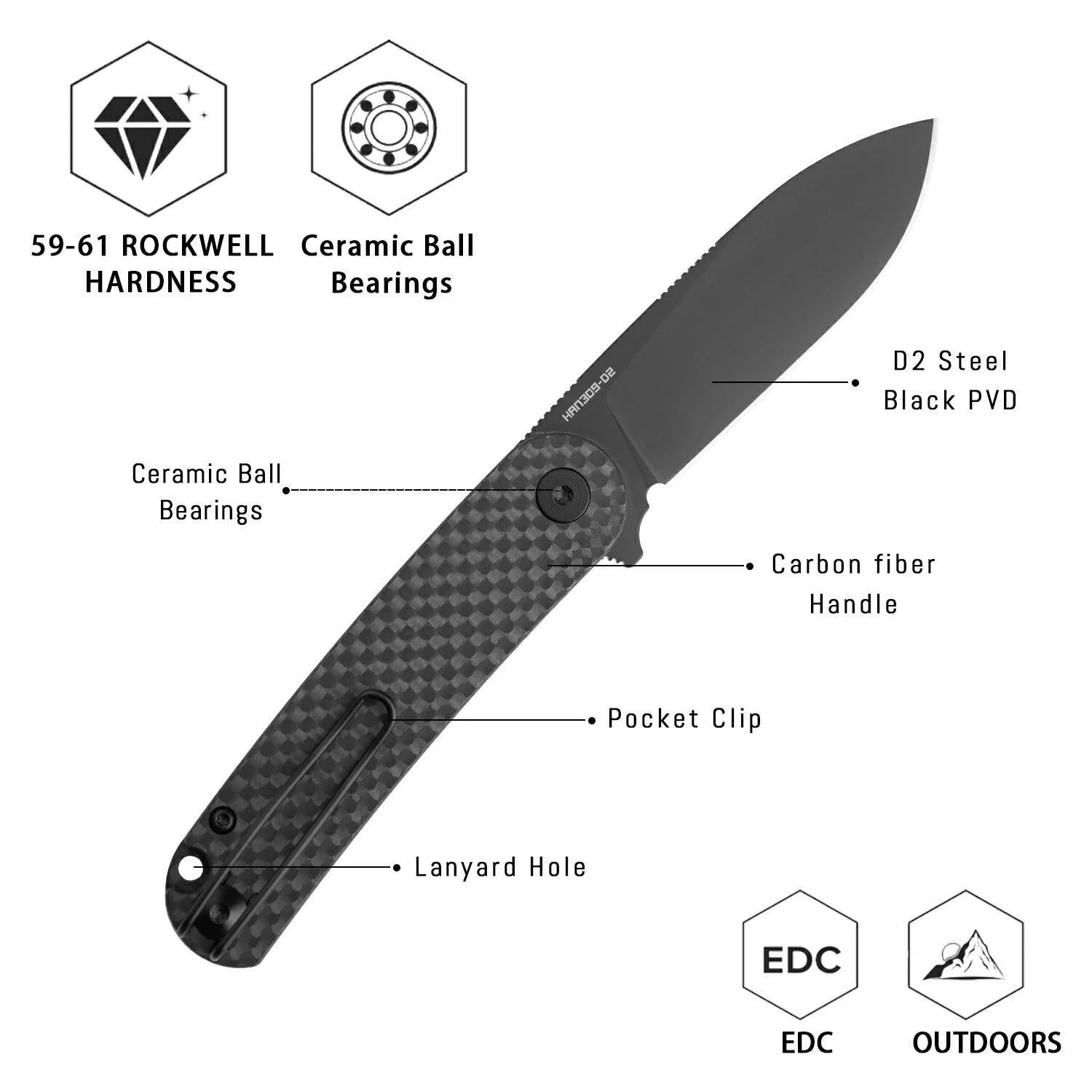 HAN309-CB  |  D2 Steel