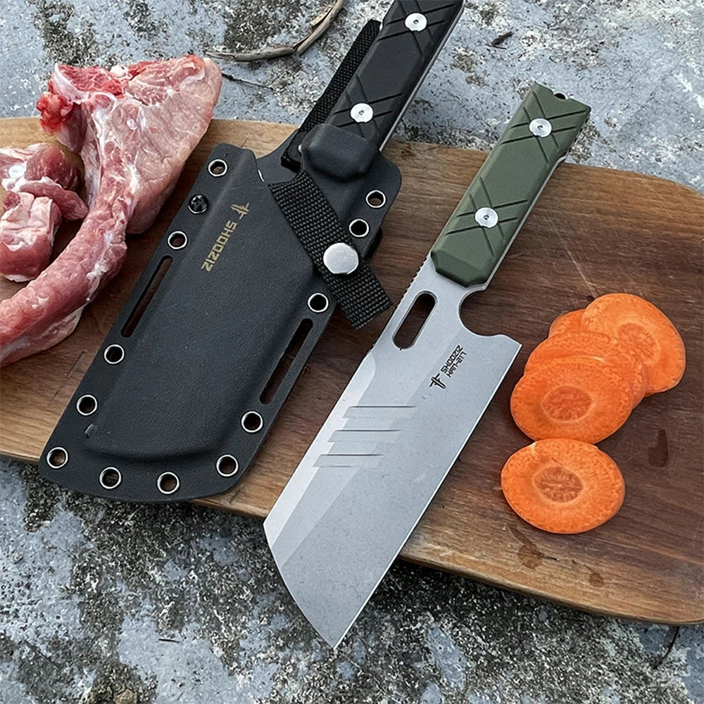 SHOOZIZ™ HAN217-BGS,5.69" DC53 Steel Satin Fixed Blade,G10 Handle