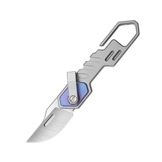 SHOOZIZ™ HAN218-OrTSB,0.87"M390 Steel Satin Blade,Ti Handle