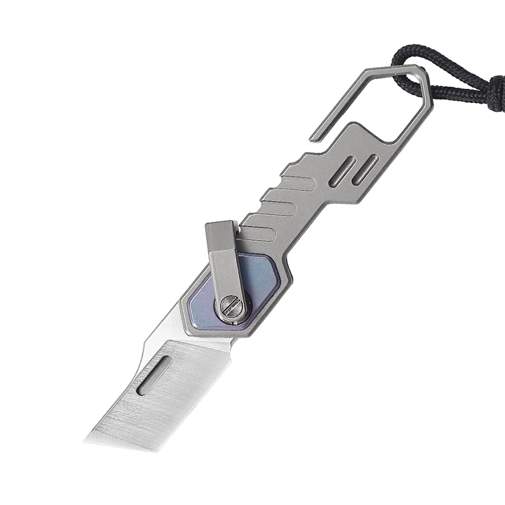 SHOOZIZ™ HAN218-OrTST,0.87"M390 Steel Satin Blade,Ti Handle
