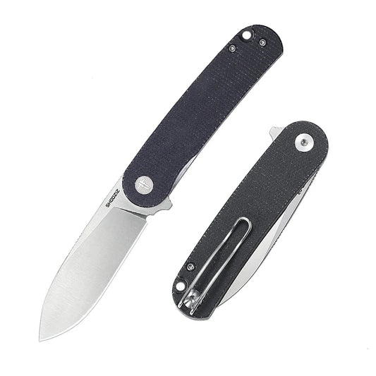 SHOOZIZ™ HAN309-BMS,Liner Lock,2.59"D2 Steel Satin Blade,Black Micarta Handle