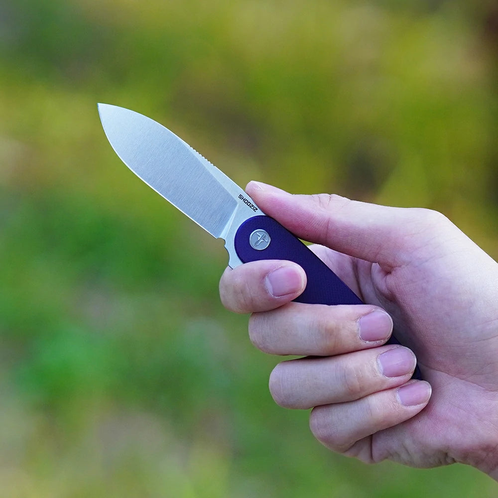 SHOOZIZ™ HAN309-PGS,Liner Lock,2.59"D2 Steel Satin Blade,purple G10 Handle