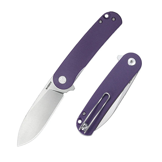 SHOOZIZ™ HAN309-PGS,Liner Lock,2.59"D2 Steel Satin Blade,purple G10 Handle