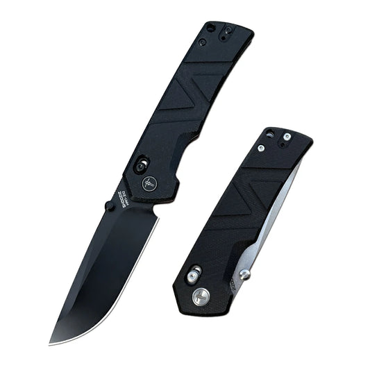 SHOOZIZ™ HAN310-BMB,Axis Lock,3.94"14C28N Steel Black PVD Blade,Black Micarta Handle
