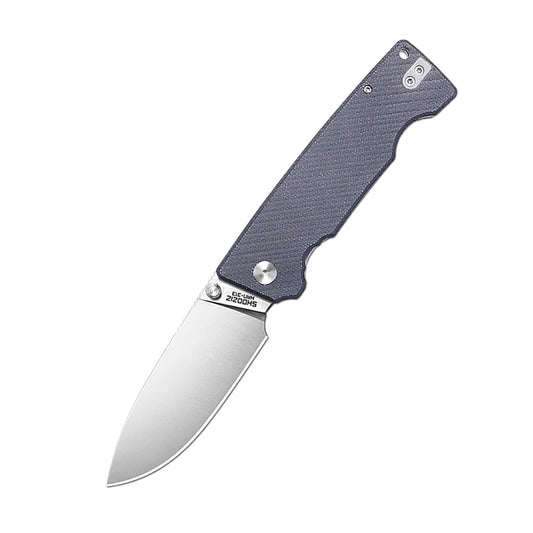 SHOOZIZ™ HAN313-BMS,Liner Lock,3.51"14C28N Steel Satin Blade,Black Micarta Handle