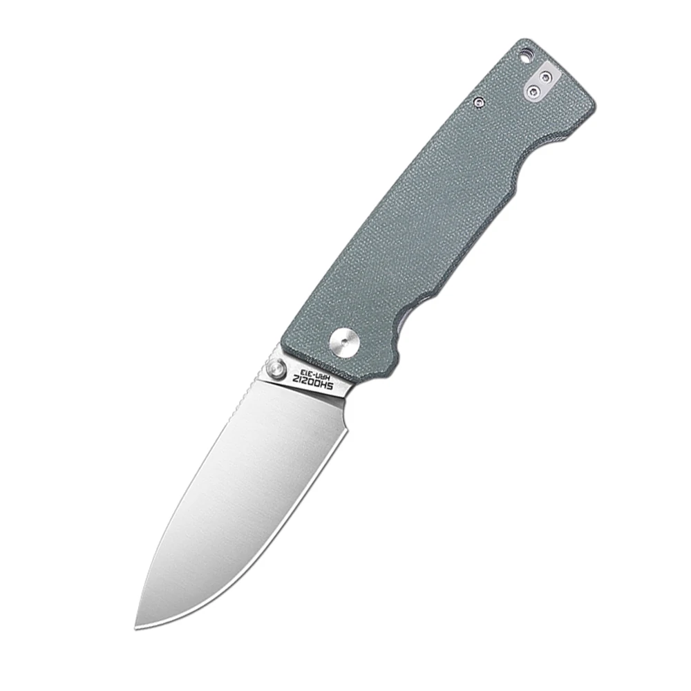 SHOOZIZ™ HAN313-GMS,Liner Lock,3.51"14C28N Steel Satin Blade,Green Micarta Handle