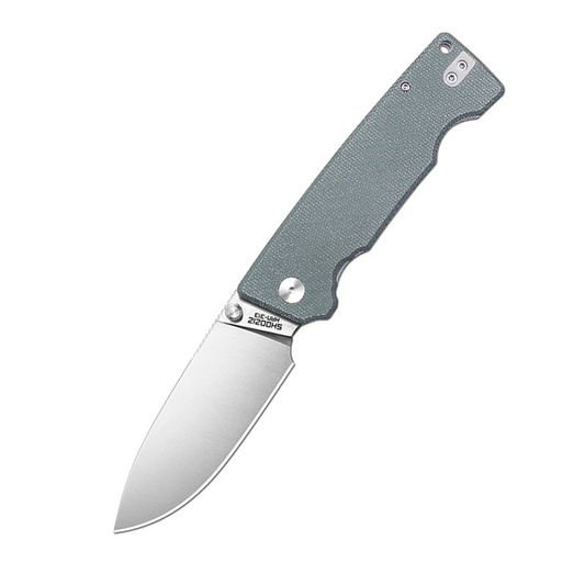 SHOOZIZ™ HAN313-GMS,Liner Lock,3.51"14C28N Steel Satin Blade,Green Micarta Handle