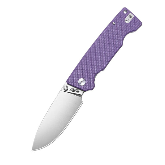 SHOOZIZ™ HAN313-PGS,Liner Lock,3.51"14C28N Steel Satin Blade,purple G10 Handle