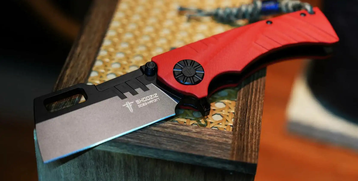 Latest release showcase: SHOOZIZ HAN317-RGB folding knife, G10 handle with black PVD DC53 steel blade, new addition to HAN Series.