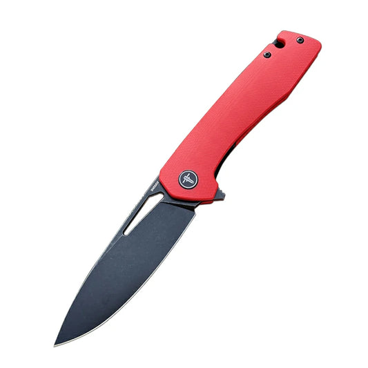 SHOOZIZ™ XUN120-RGB,Liner Lock,3.55"D2 Steel Black PVD Blade,Red G10 Handle