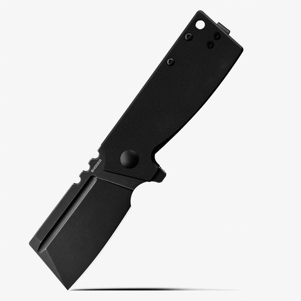 SHOOZIZ HAN307-BGB tactical folder, black PVD 14C28N steel blade, black G10 handle.