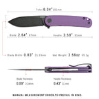 HAN309-PGB pocket knife dimensions, bold compact size for everyday carry