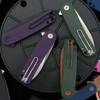 HAN309-series exclusive rose gold/black PVD and Stain coated D2 steel blade, SHOOZIZ PVD/Stain finishdetail