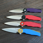 SHOOZIZ KILA-LGS DC53 steel blade folding knife, satin, blue G10, NFK design, 4.58 oz