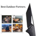 SHOOZIZ OPERATOR-BGB 14C28N steel blade folding knife, black PVD, black G10, NFK design, 4.04 oz