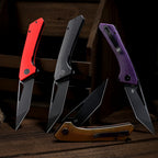 SHOOZIZ OPERATOR-BGB black G10 handle folding knife, black PVD 14C28N blade, liner lock, EDC, 3.35 inch blade