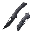 SHOOZIZ OPERATOR-BGB tactical pocket knife, black PVD 14C28N blade, black G10 scales, all-black design, 7.76 inch overall
