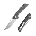 SHOOZIZ OPERATOR-CSb EDC folding knife, NFK design, 14C28N steel blade with satin finish, carbon fiber handle, liner lock, 3.39 inch blade