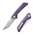 SHOOZIZ OPERATOR-PGb purple G10 handle folding knife, satin 14C28N blade, liner lock, EDC, 3.39 inch blade