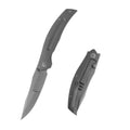 SHOOZIZ SERPENT-TiST folding knife, ELMAX steel black stonewashed blade, TC4 titanium handle, frame lock.