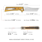 SHOOZIZ XUN112-JUS liner lock folder, D2 steel satin, Ultem, ceramic bearing, 4.53 inch closed