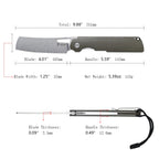 SHOOZIZ XUN119A-JGMSt compact EDC folder, D2 steel, stonewashed,  G10 handle, pocket clip