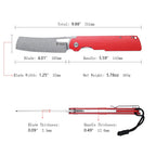 SHOOZIZ XUN119A-RGSt pocket knife, stonewashed D2 blade, red G10 handle, 7.72 inch overall, everyday carry