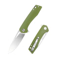 SHOOZIZ XUN120-GGS folding knife, D2 steel blade with satin finish, green G10 handle, liner lock.