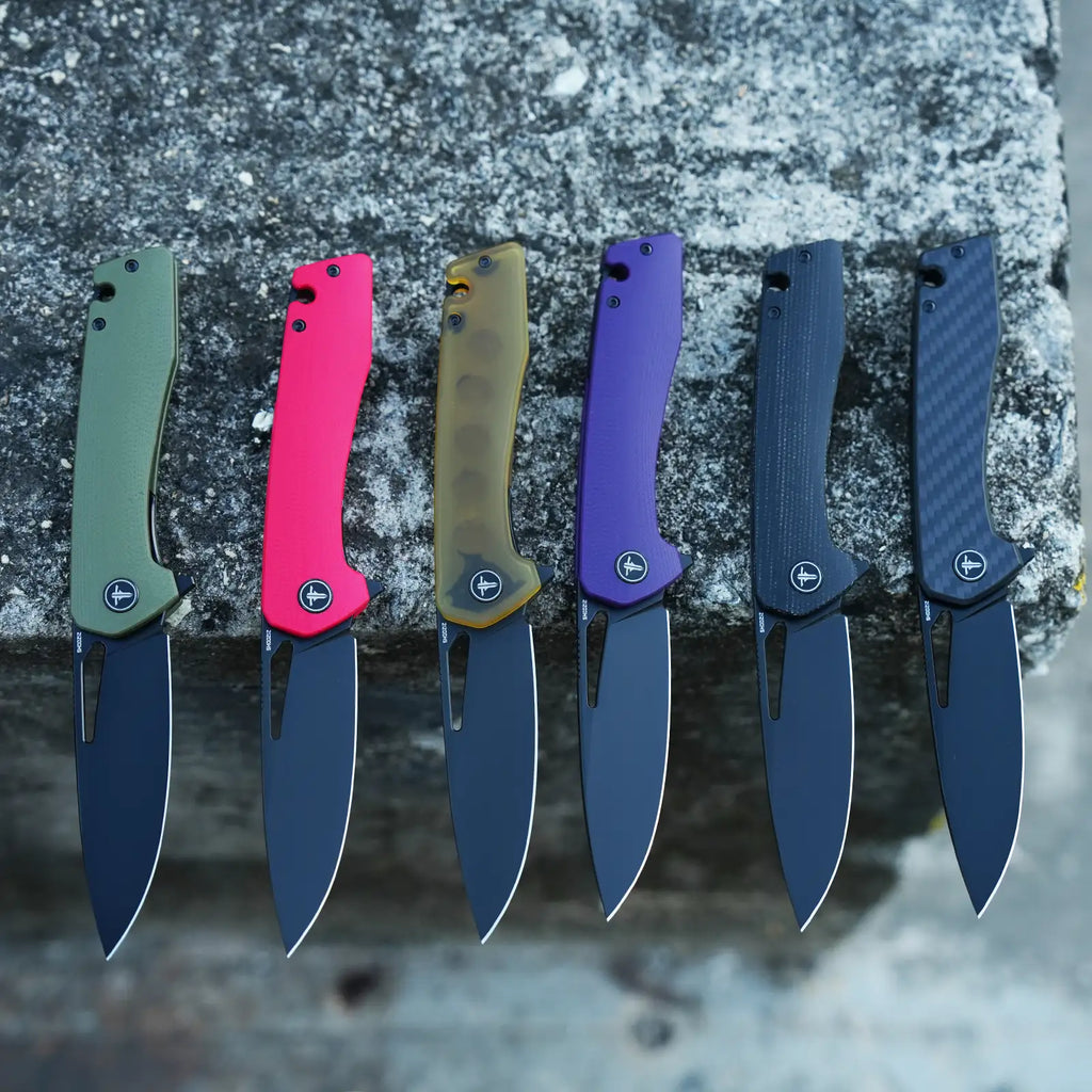 SHOOZIZ XUN120 black PVD finish models lined up on stone background, featuring XUN120-CFGB, XUN120-GGB, XUN120-BMB, XUN120-RGB, XUN120-JUB, and XUN120-PGB handles.