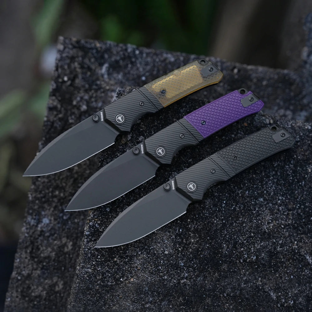 SHOOZIZ XUN125-BGB compact EDC folder, 14C28N steel, black PVD, black G10 handle, pocket clip